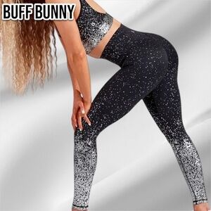 BuffBunny Black and White Speckled Leggings